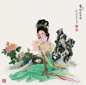 簪花仕女图