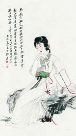 执扇仕女图
