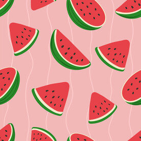 矢量卡通西瓜背景