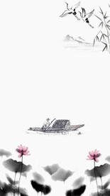  手绘古风插画背景图片