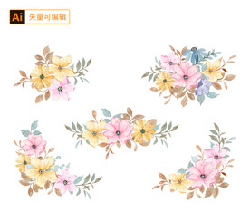 水彩花卉装饰