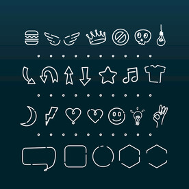 爱心箭头星星图标