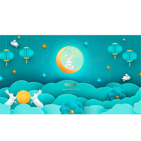 国风ai矢量中秋背景