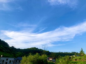 乡村蓝天白云风景风光