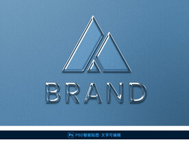 玻璃质感logo样机