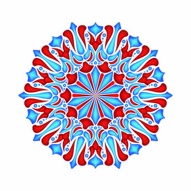 ai矢量撞色抽象花纹