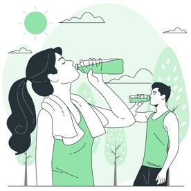 绿色运动完喝水