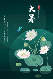 二十四节气大暑海报