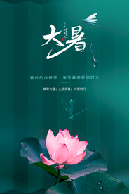 二十四节气大暑海报
