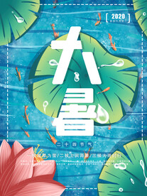 二十四节气大暑海报