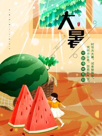 二十四节气大暑海报