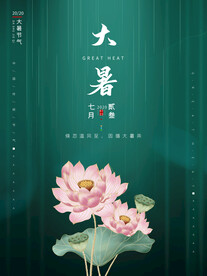 二十四节气大暑海报