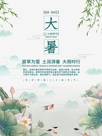 二十四节气大暑海报
