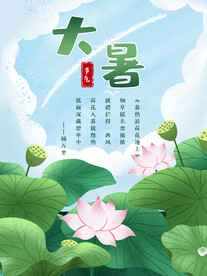 二十四节气大暑海报