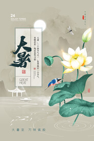 二十四节气大暑海报