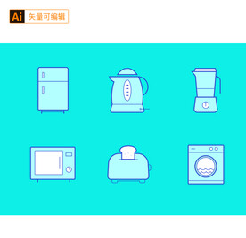 简约家用电器图标