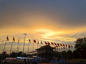 泰安西湖夕阳