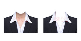女西装开领衬衫衣服素材psd