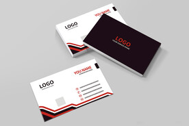黑红撞色名片