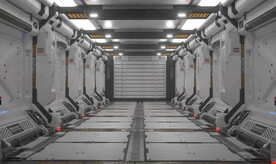 C4D模型太空机舱