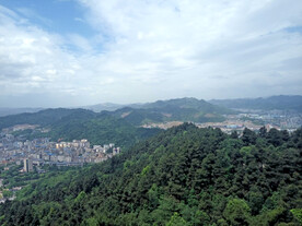 遵义城市鸟瞰风光