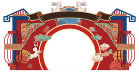 中国风中秋美陈