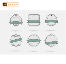 简约欧式徽章标签