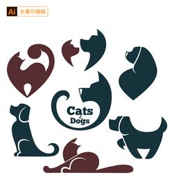 猫狗logo