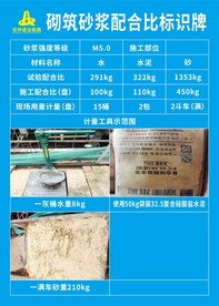 砂浆配合比