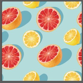 柠檬橘子橙无缝背景
