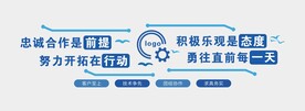 科技线条创意文化墙