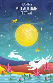 ai矢量创意中秋背景