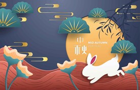 ai矢量轻奢中秋背景