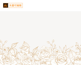 手绘复古花卉