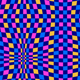 炫彩视觉棋盘图案设计