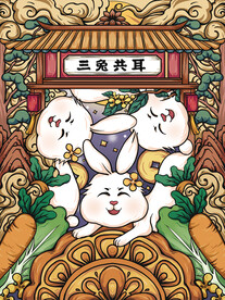 三兔共耳海报