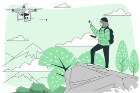 绿色山顶无人机航拍素材
