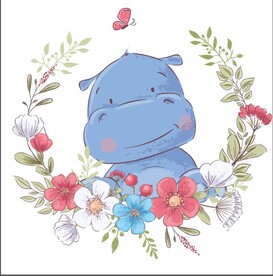 卡通河马