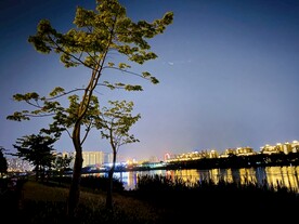 河边夜色