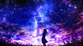 天空下的女孩