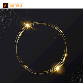 金色华丽圆环