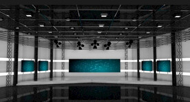 C4D模型展馆内部