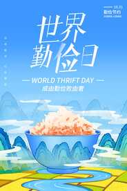 世界勤俭日海报