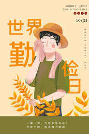世界勤俭日海报