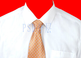 男人白衬衫领带衣服素材psd