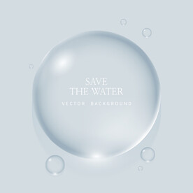 圆形透明水滴矢量EPS素材