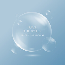 圆形透明水滴矢量EPS素材