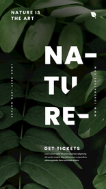 自然植物绿色叶子海报PSD模板