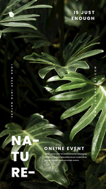 自然植物绿色叶子海报PSD模板