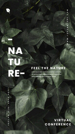 自然植物绿色叶子海报PSD模板